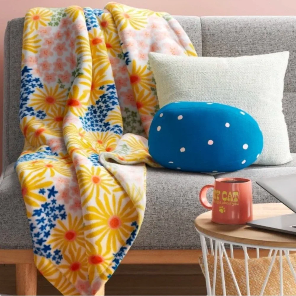 3 for $15 SALE Easter Egg Throw Pillow, blue with pink polka dots from Target